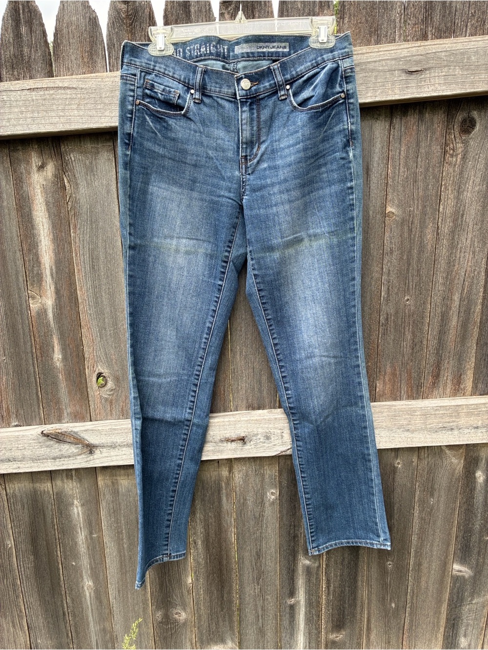 DKNY Medium Blue Straight Leg Jeans size 2 x 30